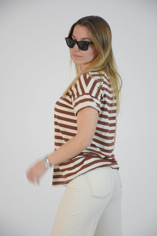 T-shirt trama riga