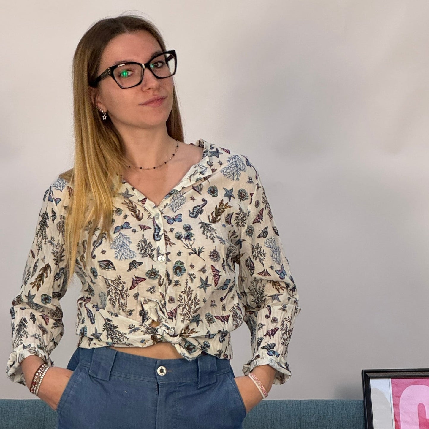Camicetta motivo floreale